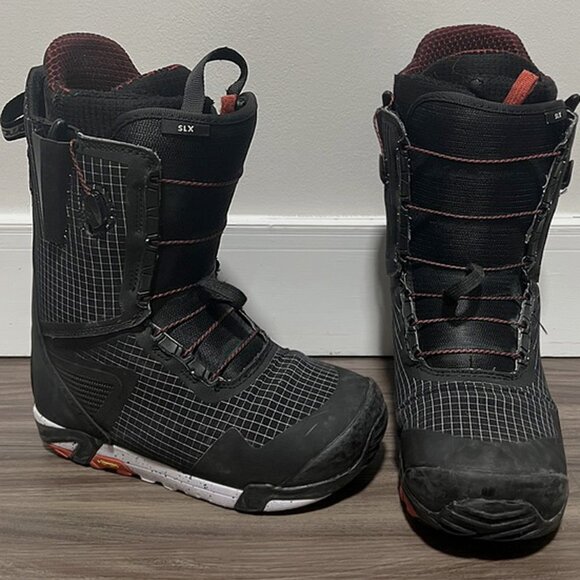$695 Burton SLX Snowboard Boots!  7.5 Black Grid Great Condition Top of the Line main image 6